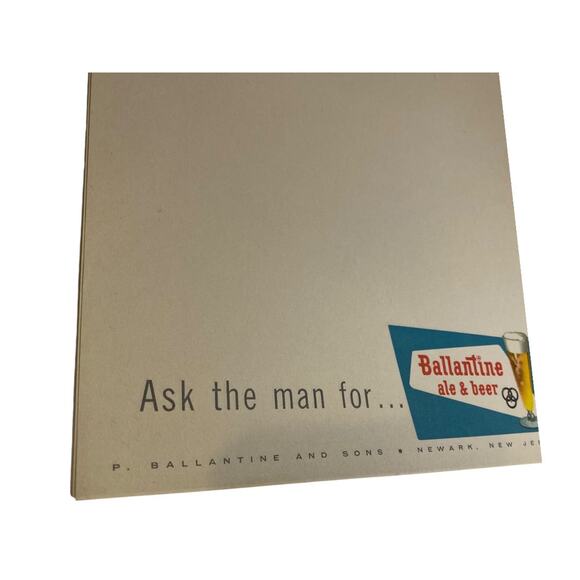 Vintage Ballantine and Heineken Beer Menu Sheet 10 Papers 10.75 x 7 Inch Inserts - Picture 3 of 7
